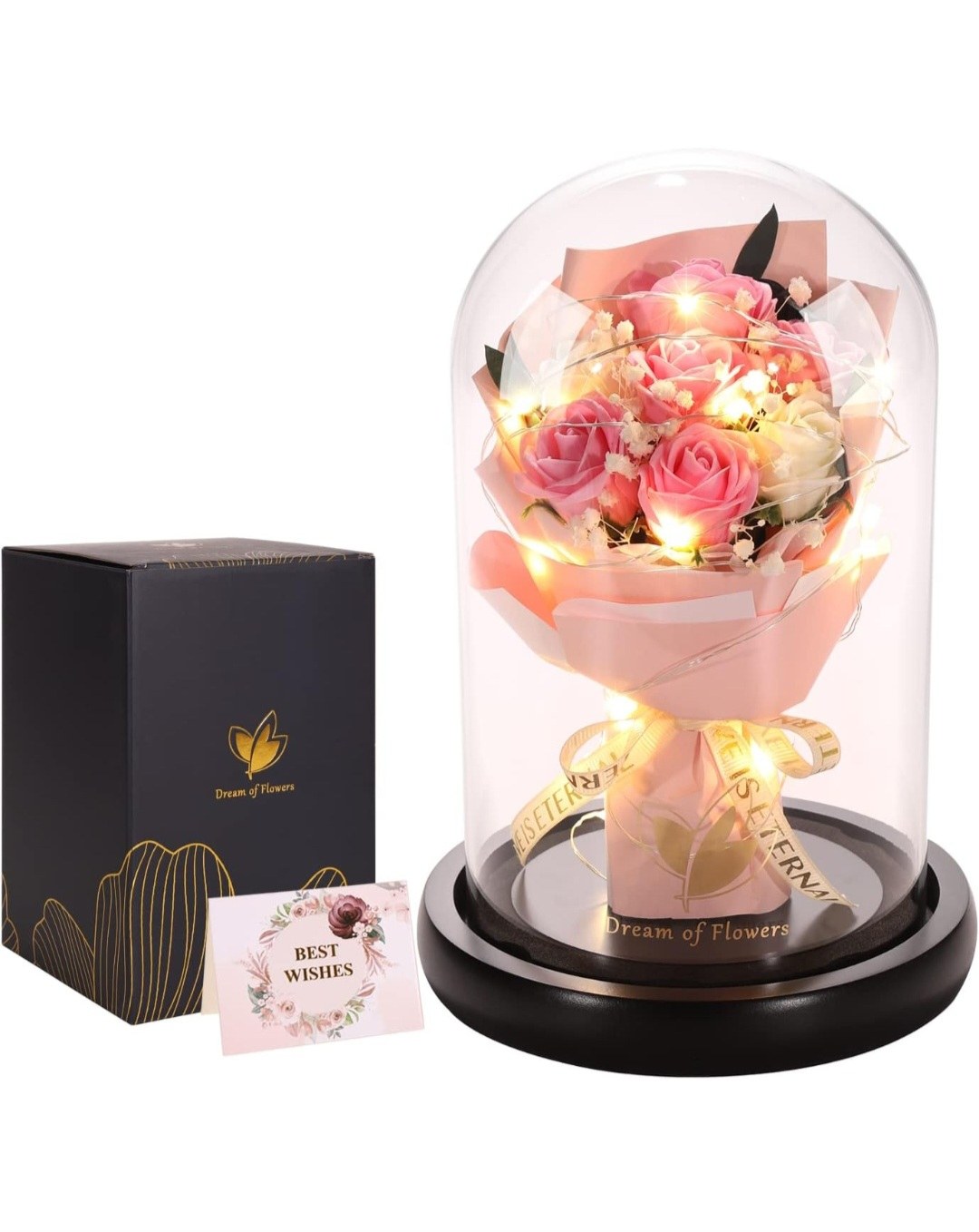 LUXURY LED lights ✨️ Glass Rose